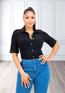 Tracy Rhinestone Blouse