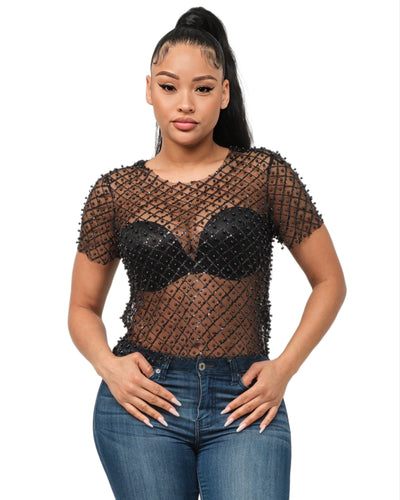 Natasha Mesh Top