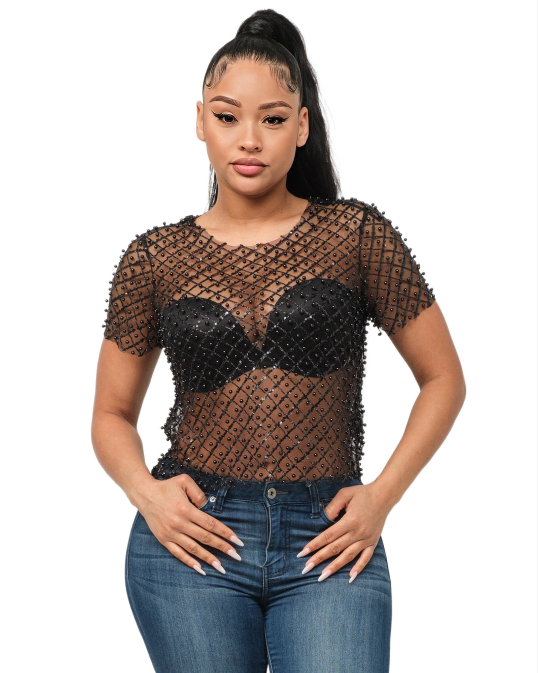 Natasha Mesh Top