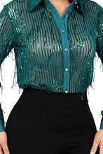 Load image into Gallery viewer, Zaira Sequin Shirt