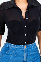 Load image into Gallery viewer, Tracy Rhinestone Blouse