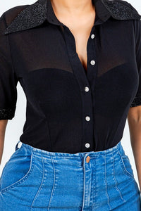 Tracy Rhinestone Blouse