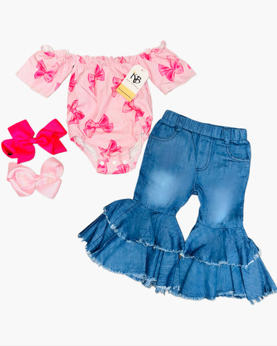 Bow’s Jeans Set