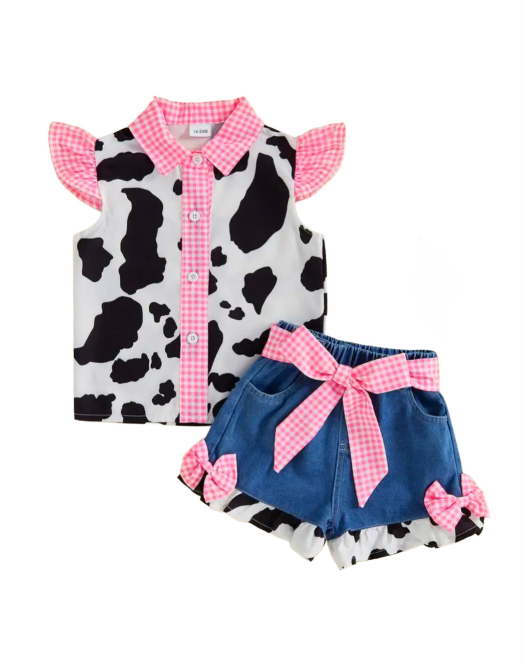 Cow Shorts Set