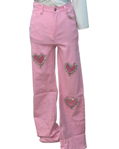 Hearts Flared Pants