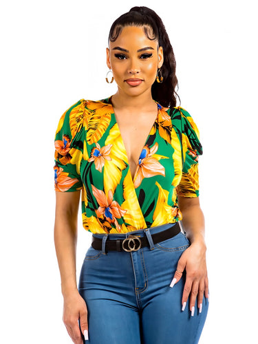 Tara tropical bodysuit