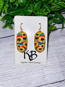 Dominic sunflower earrings