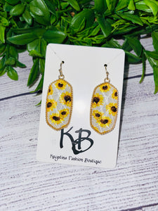 Dominic sunflower earrings