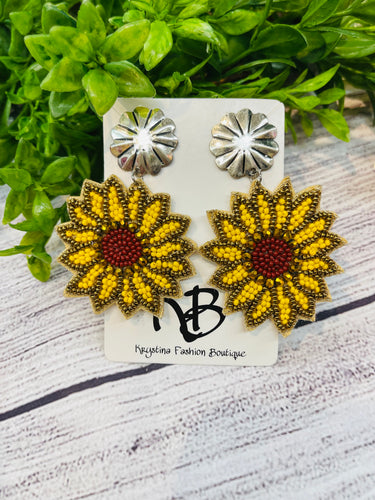 Vivian Sunflower earrings