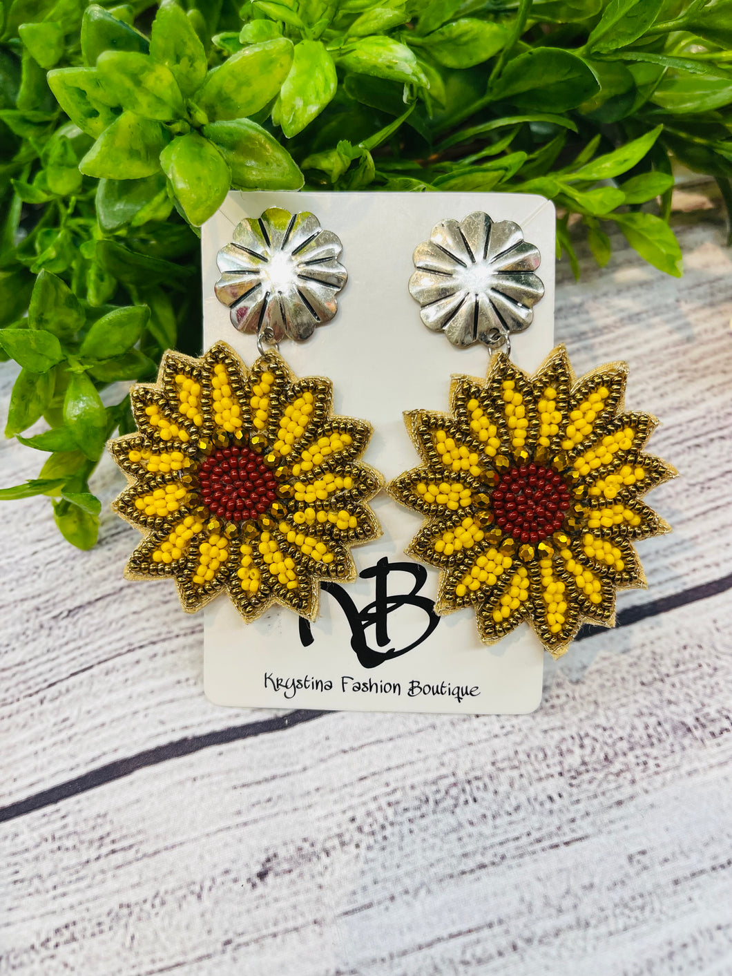 Vivian Sunflower earrings