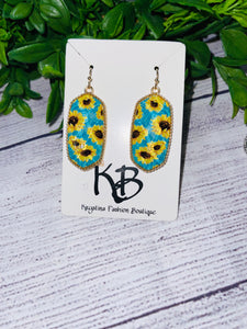 Dominic sunflower earrings