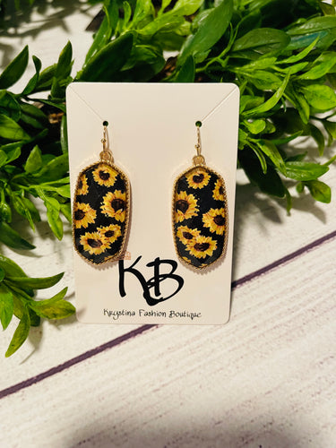 Dominic sunflower earrings